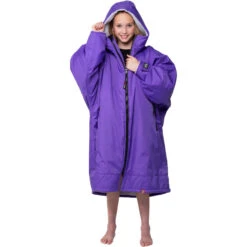 Advance Junior Long Sleeve Change Robe -Diving Equipment Store 202320Dryrobe20Advance20Junior20Long20Sleeve20Changing20Robe20Poncho20DR10420 20Purple20Grey204.2000x2000