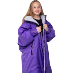 Advance Junior Long Sleeve Change Robe -Diving Equipment Store 202320Dryrobe20Advance20Junior20Long20Sleeve20Changing20Robe20Poncho20DR10420 20Purple20Grey206.2000x2000