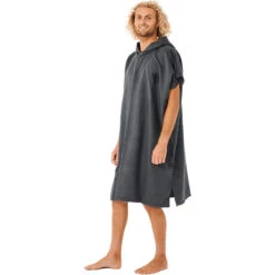 Rip Curl Mens Surf Series Packable Change Robe / Poncho -Diving Equipment Store 42701 202320Rip20Curl20Mens20Surf20Series20Packable20Change20Robe2020Poncho20007MTO20 20Black20side.2000x2000