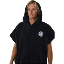 Rip Curl Mens Logo Hooded Towel Changing Robe / Poncho -Diving Equipment Store 44664 202320Rip20Curl20Mens20Logo20Hooded20Towel20Changing20RobePoncho2000GMTO20 20Black205.2000x2000