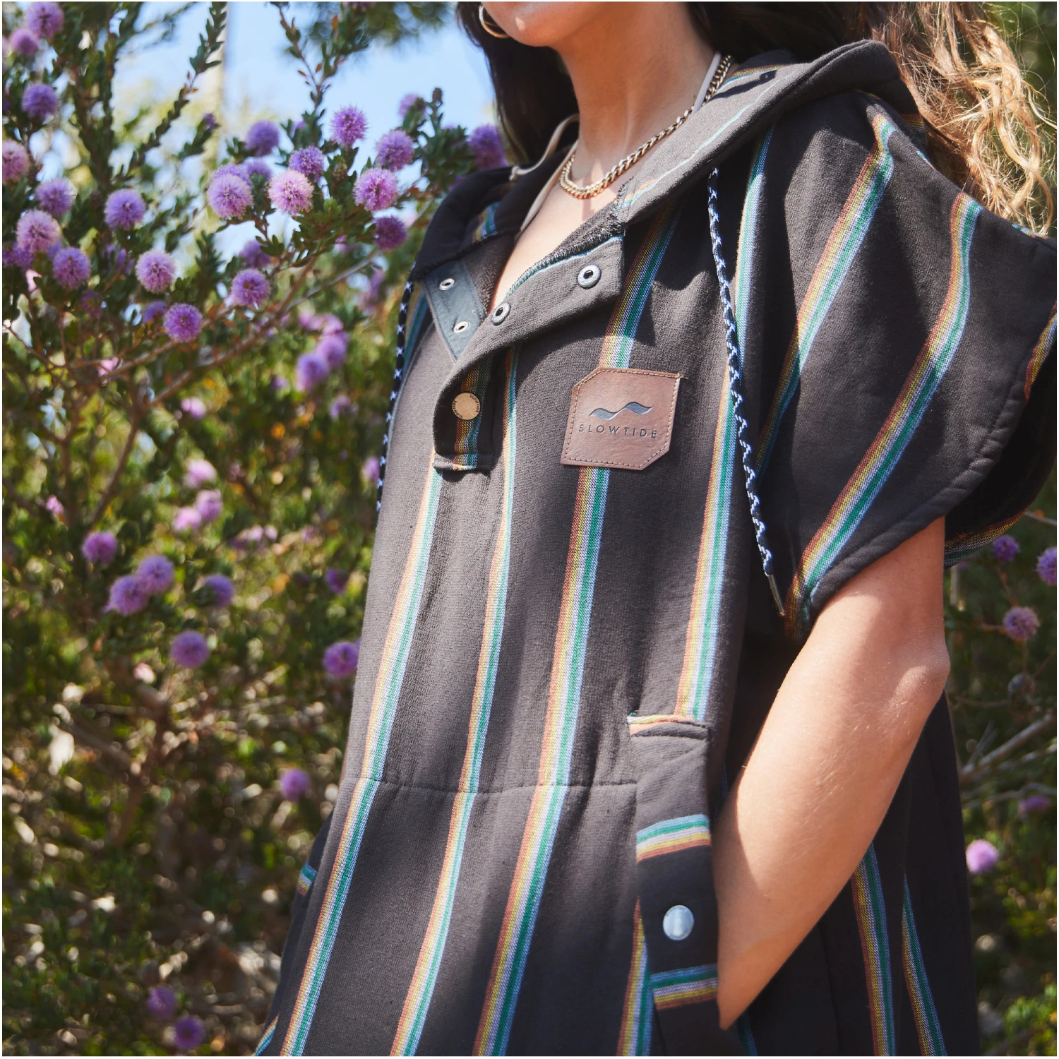 Slowtide Baja Stripe Hooded Towel Change Robe / Poncho 8 Slowtide Baja Stripe Hooded Towel Change Robe / Poncho - Image 8