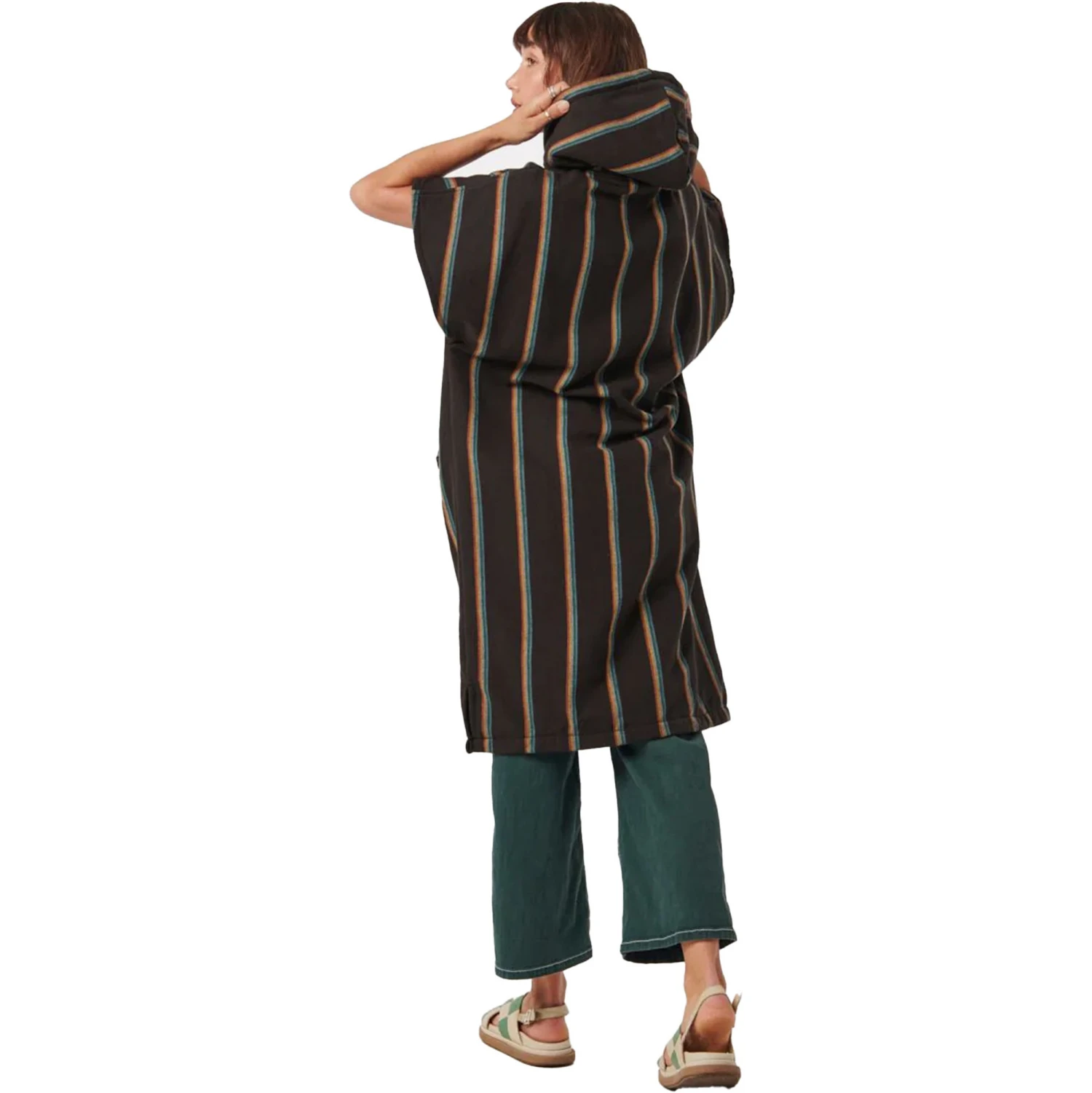 Slowtide Baja Stripe Hooded Towel Change Robe / Poncho 2 Slowtide Baja Stripe Hooded Towel Change Robe / Poncho - Image 2