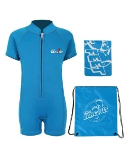 Essentials Baby Swim Kit - Classic Wetsuit + Towel + Bag (Aqua)