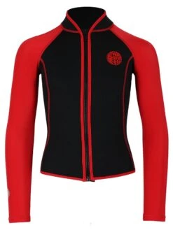 Two Bare Feet Mens Heritage Pursuit 3mm Wetsuit Jacket (Red / Black)