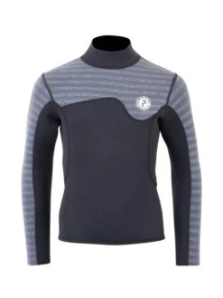 Diving Equipment Store 23 Two Bare Feet Junior Aspect 2.5mm Back Zip Jacket (Black/Grey Stripe)