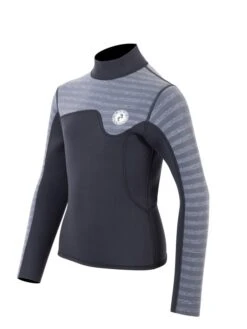 Diving Equipment Store -Diving Equipment Store kids aspect back zip jacket black grey stripe 2