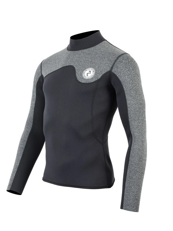 Two Bare Feet Mens Aspect Back Zip 2.5mm Wetsuit Jacket (Black/Grey) 2 Two Bare Feet Mens Aspect Back Zip 2.5mm Wetsuit Jacket (Black/Grey) - Image 2