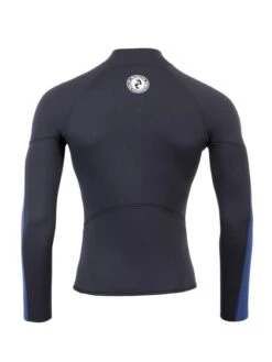 Two Bare Feet Perspective Half Zip 2.5mm Wetsuit Jacket (Black/Blue) -Diving Equipment Store unisex perspective half zip jacket black blue denim 5