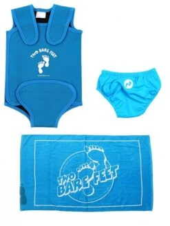 Deluxe Baby Swim Kit - Wrap + Swim Nappy + Towel (Aqua)